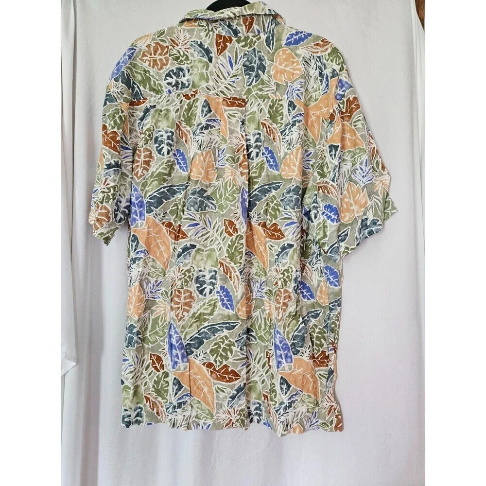 M.E Sport Hawaiian Shirt Mens XXL Palm LeavesCasual short sleeve buttons pocket